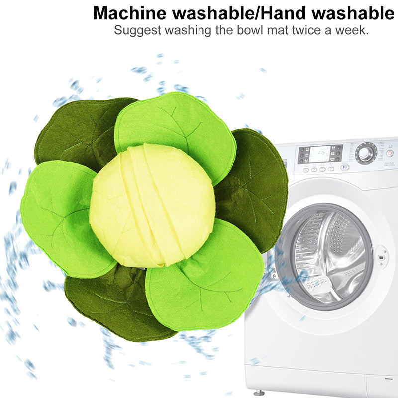 JMT-304202 Interactive Sniffing Toy for Dogs - Green Felt Companion and Training Bowl (32x32CM)