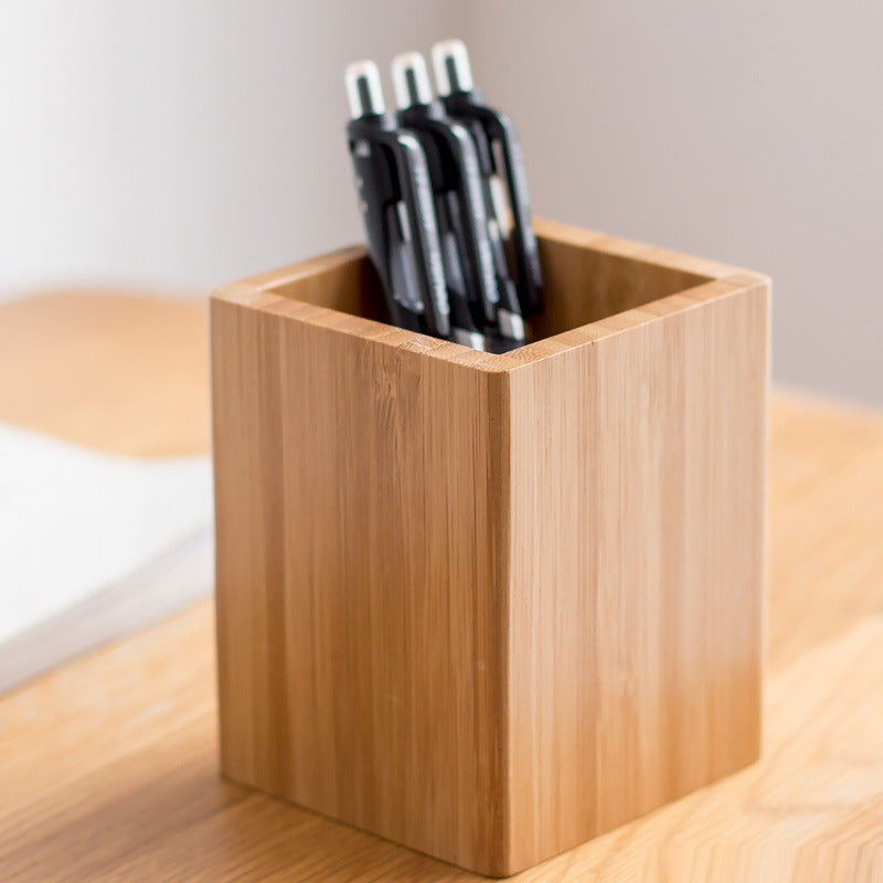 JMT-304330 Bamboo Stationery Storage Jar - Eco-Friendly Pen Holder for Home and Office