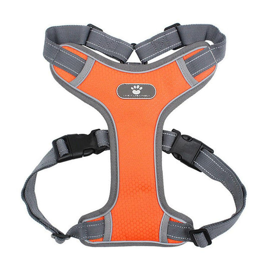 JMT-304394 T-Shaped Chest and Back Harness for Medium to Large Dogs - Breathable Oxford Cloth, Load-Reducing Design
