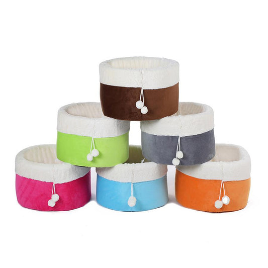 JMT-304522 Winter Warm Plush Cat Bed with Non-Slip Base and Removable Inner Pad - Available in Three Sizes