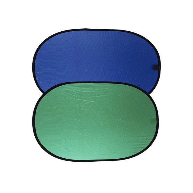 JMT-304586 Double-Sided Blue-Green Nylon Photography Background Board, 100 x 150CM, Portable with Carrying Bag