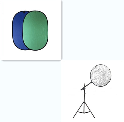 JMT-304586 Double-Sided Blue-Green Nylon Photography Background Board, 100 x 150CM, Portable with Carrying Bag