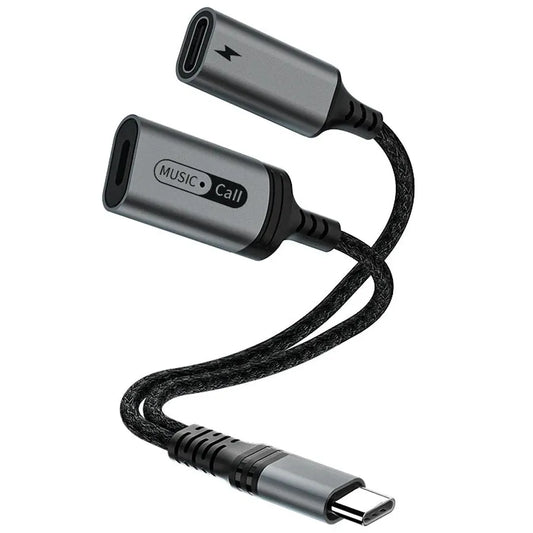 JMT-304714 USB C to Lightning Headphone Jack Adapter with Type C Charging for iPhone 15/15 Pro, iPad Pro 2020/2021, and MacBook