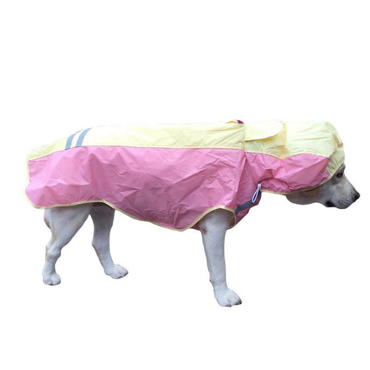 JMT-304842 Waterproof Pet Raincoat with Reflective Strips and Detachable Hood – Ideal for Outdoor Activities