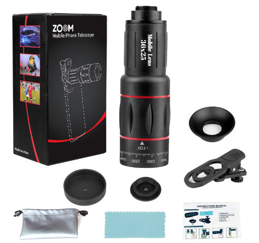 JMT-305226 18X Zoom Telescope Lens with Universal Clip and Flexible Tripod for Samsung Smartphones