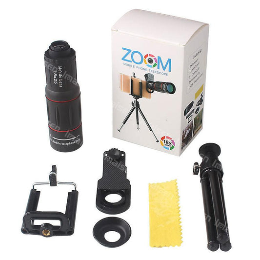 JMT-305226 18X Zoom Telescope Lens with Universal Clip and Flexible Tripod for Samsung Smartphones