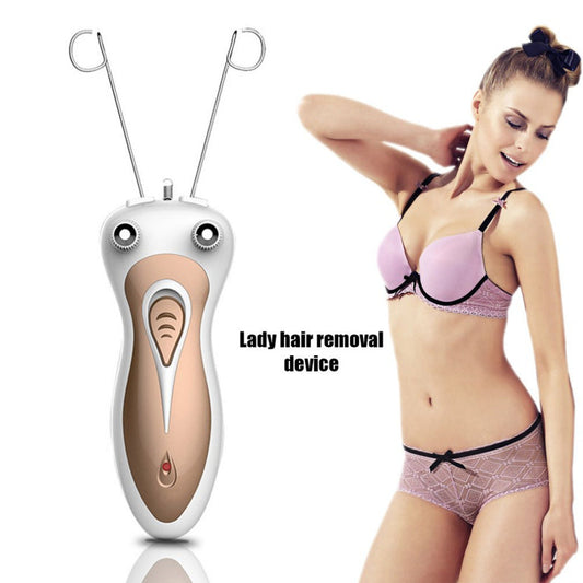 JMT-305610 Electric Facial Hair Remover for Women - Compact Epilator with Cotton Thread and Ergonomic Design