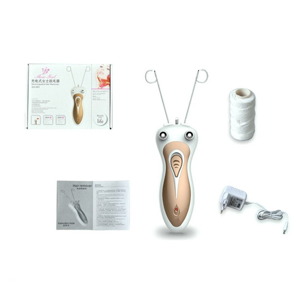 JMT-305610 Electric Facial Hair Remover for Women - Compact Epilator with Cotton Thread and Ergonomic Design