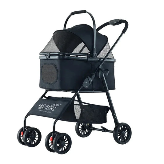 JMT-306314 Foldable Travel Pet Stroller for Dogs and Cats - Lightweight and Compact Design