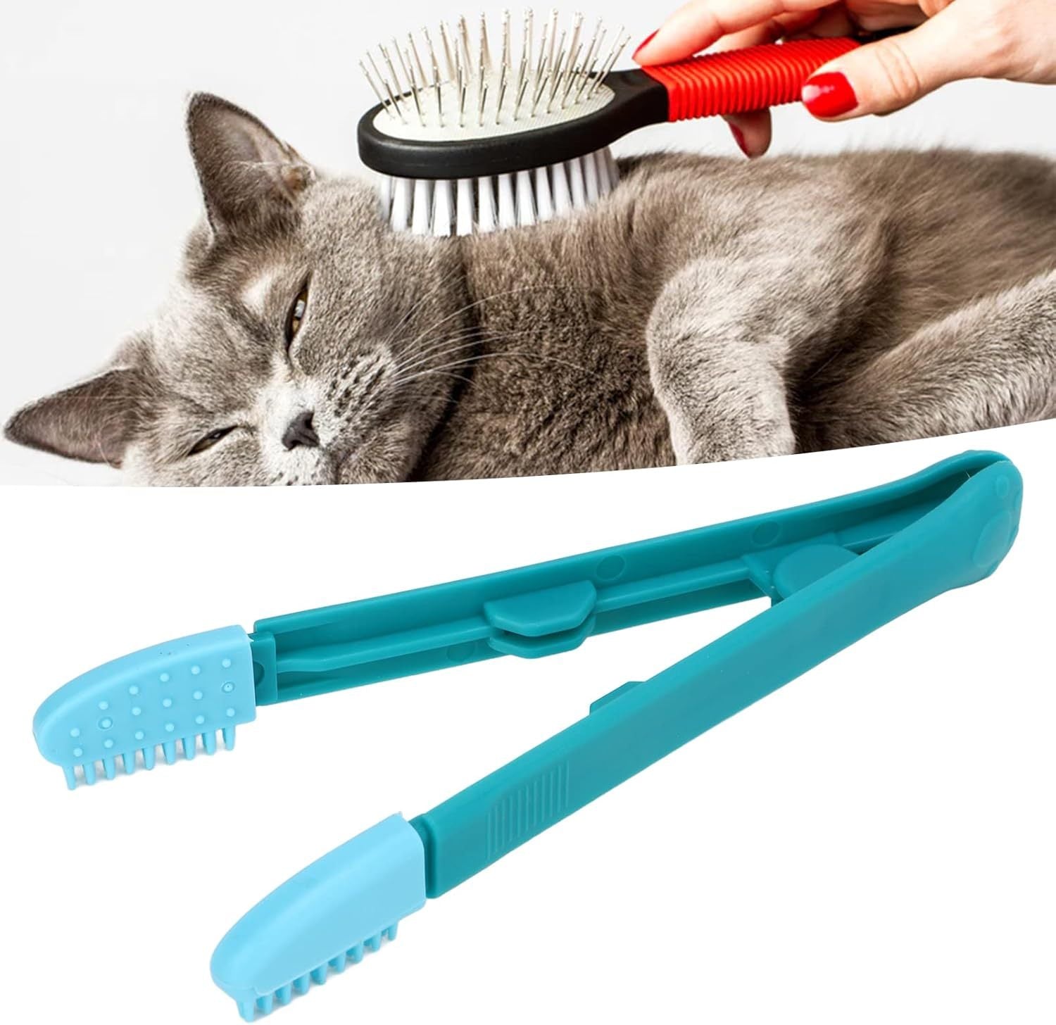 JMT-306442 Gentle Tear Stain Remover with Soft Rubber Eye Comb for Cats and Dogs