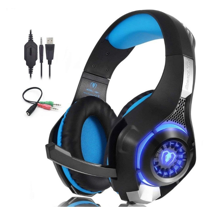 JMT-306698 Gaming Headset with Deep Bass, LED Light, and Microphone for PS4, PC, Laptop, and Mobile Devices