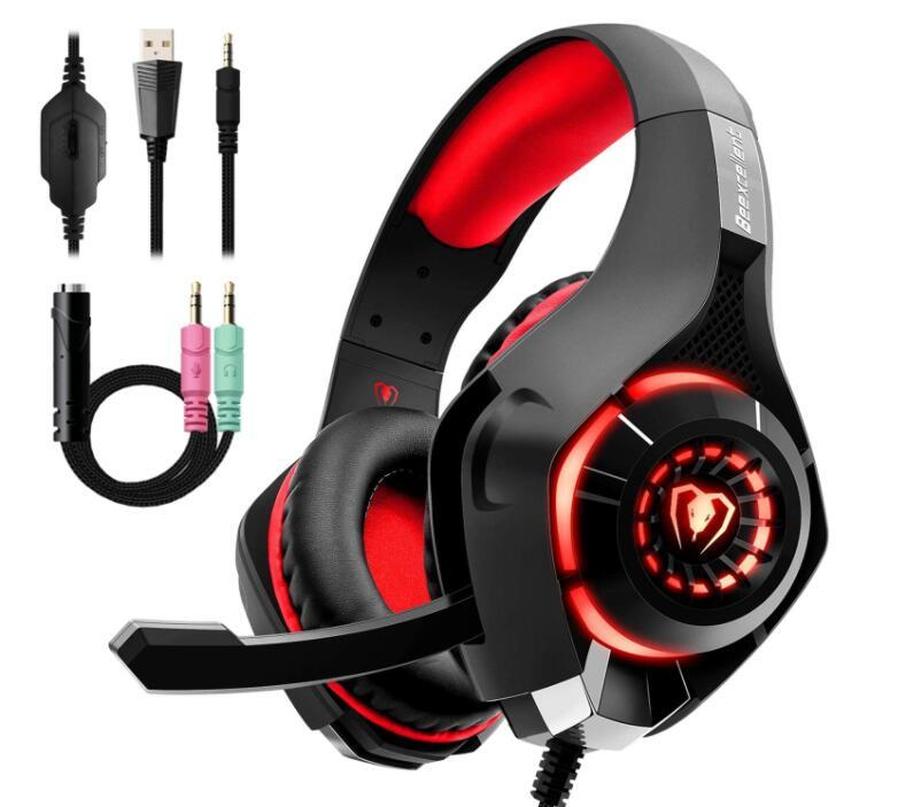 JMT-306698 Gaming Headset with Deep Bass, LED Light, and Microphone for PS4, PC, Laptop, and Mobile Devices