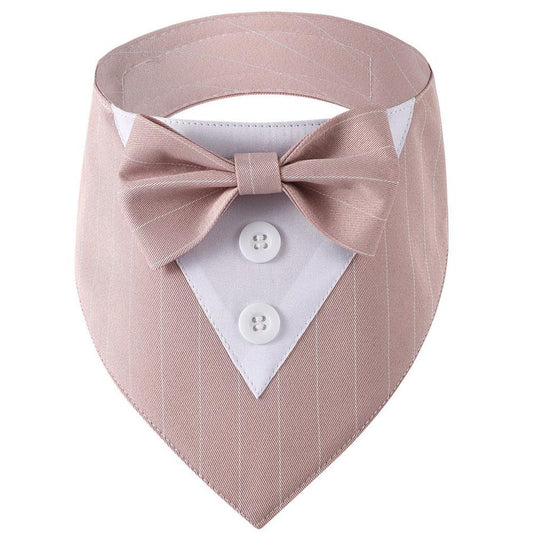 JMT-306826 Triangular Multi-Color Stripe Wedding Pet Scarf in Cotton - Sizes XS to XL