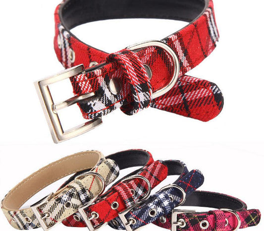 JMT-307018 Stylish PU Leather Twill Dog Collar in Multiple Colors and Sizes