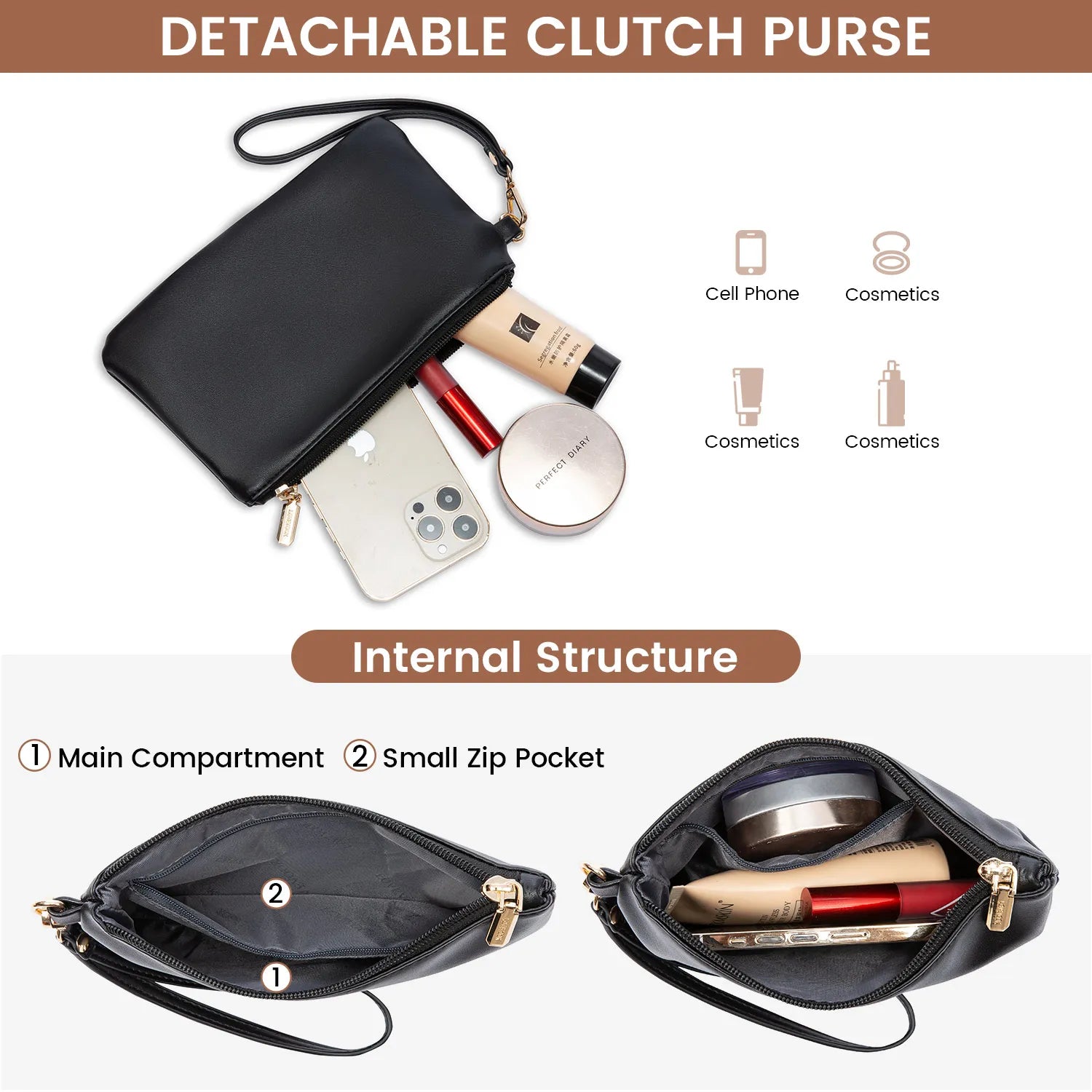 JMT-307338 Large Travel Laptop Tote Bag for Women - Multi-Functional Shoulder Handbag and Briefcase