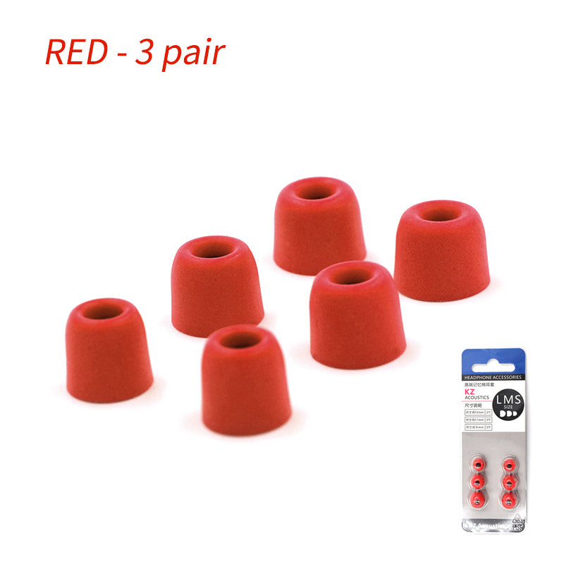 JMT-307338 Silicone and Memory Foam Sleeves for In-Ear Headphones - Available in Red, Blue, and Black