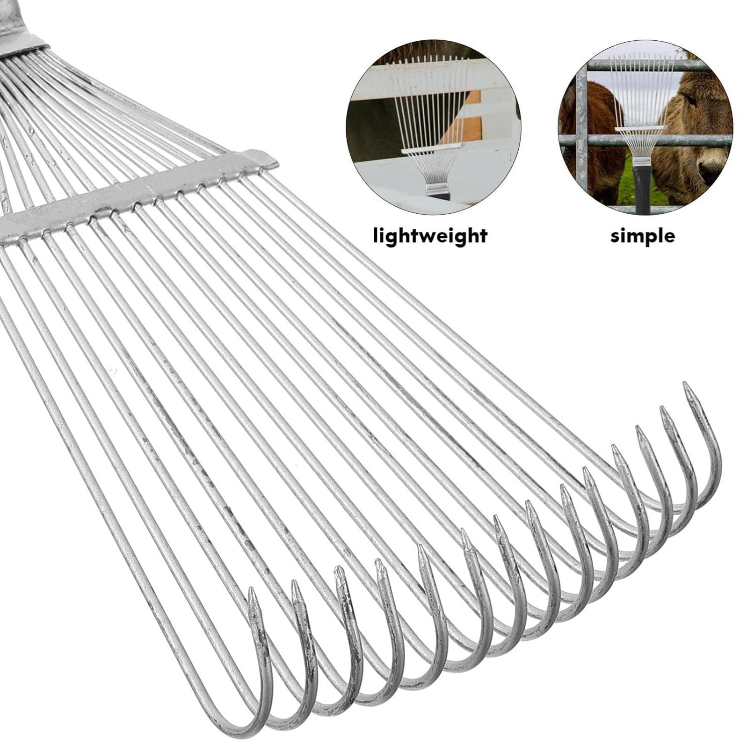 JMT-307594 Pet Grooming Dematting Rake and Undercoat Brush for Dogs and Horses, Stainless Steel Hair Removal Tool