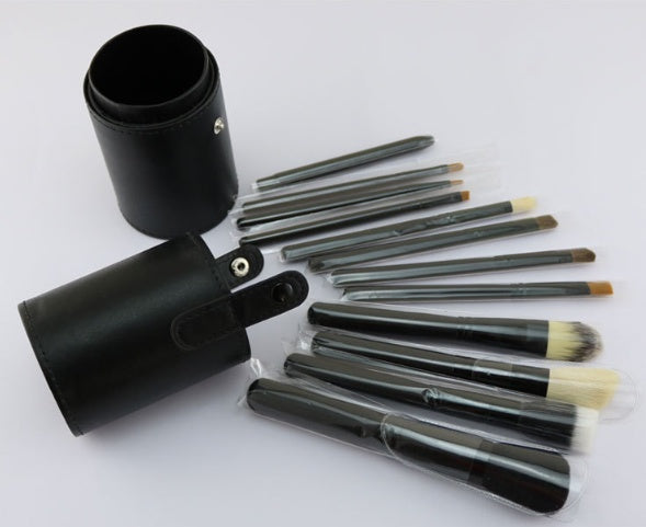 JMT-307786 12-Piece Multi-Function Makeup Brush Set with PU Storage Tube