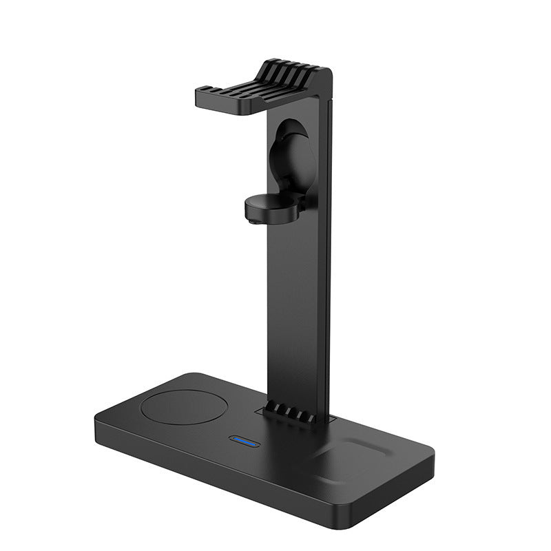 JMT-307850 Multi-Function Wireless Charger for Mobile Phones, Smartwatches, and Headsets - Black