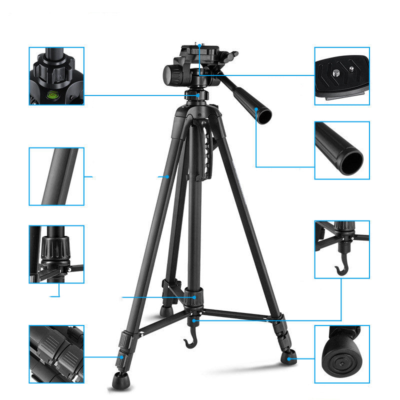 JMT-308042 Portable Aluminum Alloy Tripod with Quick Release Plate for SLR Cameras - Maximum Height 1390mm