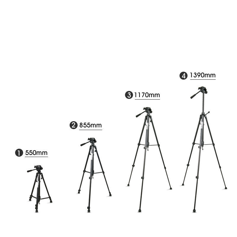 JMT-308042 Portable Aluminum Alloy Tripod with Quick Release Plate for SLR Cameras - Maximum Height 1390mm