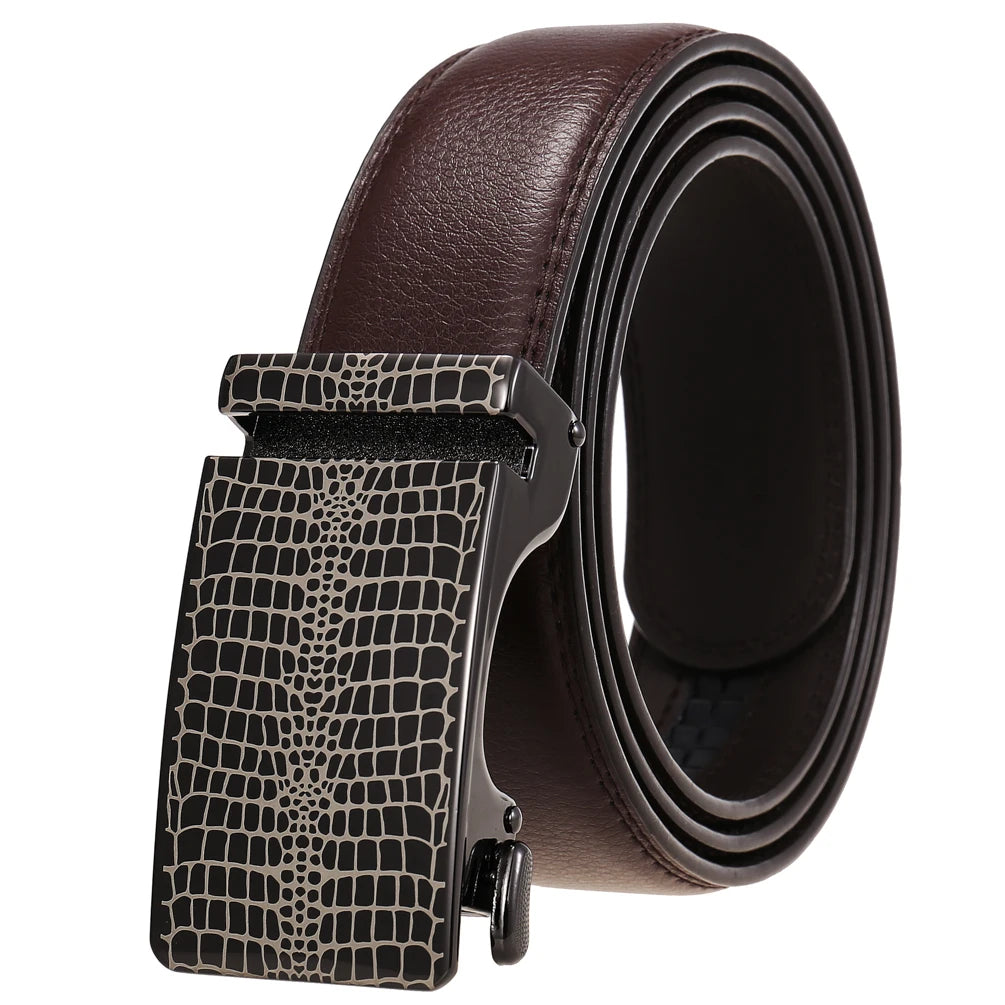 JMT-308106 Personalized Leather Cowhide Belt for Men with Adjustable Buckle