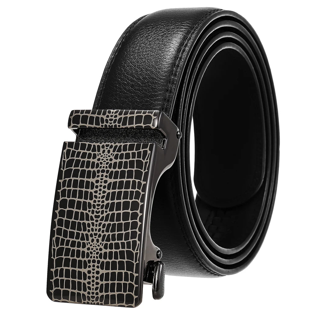 JMT-308106 Personalized Leather Cowhide Belt for Men with Adjustable Buckle