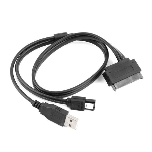 JMT-308682 2 in 1 SATA 22 Pin to eSATA and USB Power Data Cable - 50cm Length for 2.5" Hard Drives