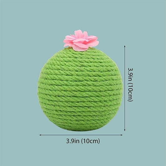 JMT-308810 Interactive Cat Scratcher Ball with Natural Sisal for Indoor Play and Exercise