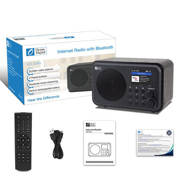 JMT-309002 Compact Wi-Fi Audio Receiver with Bluetooth and Built-in Battery