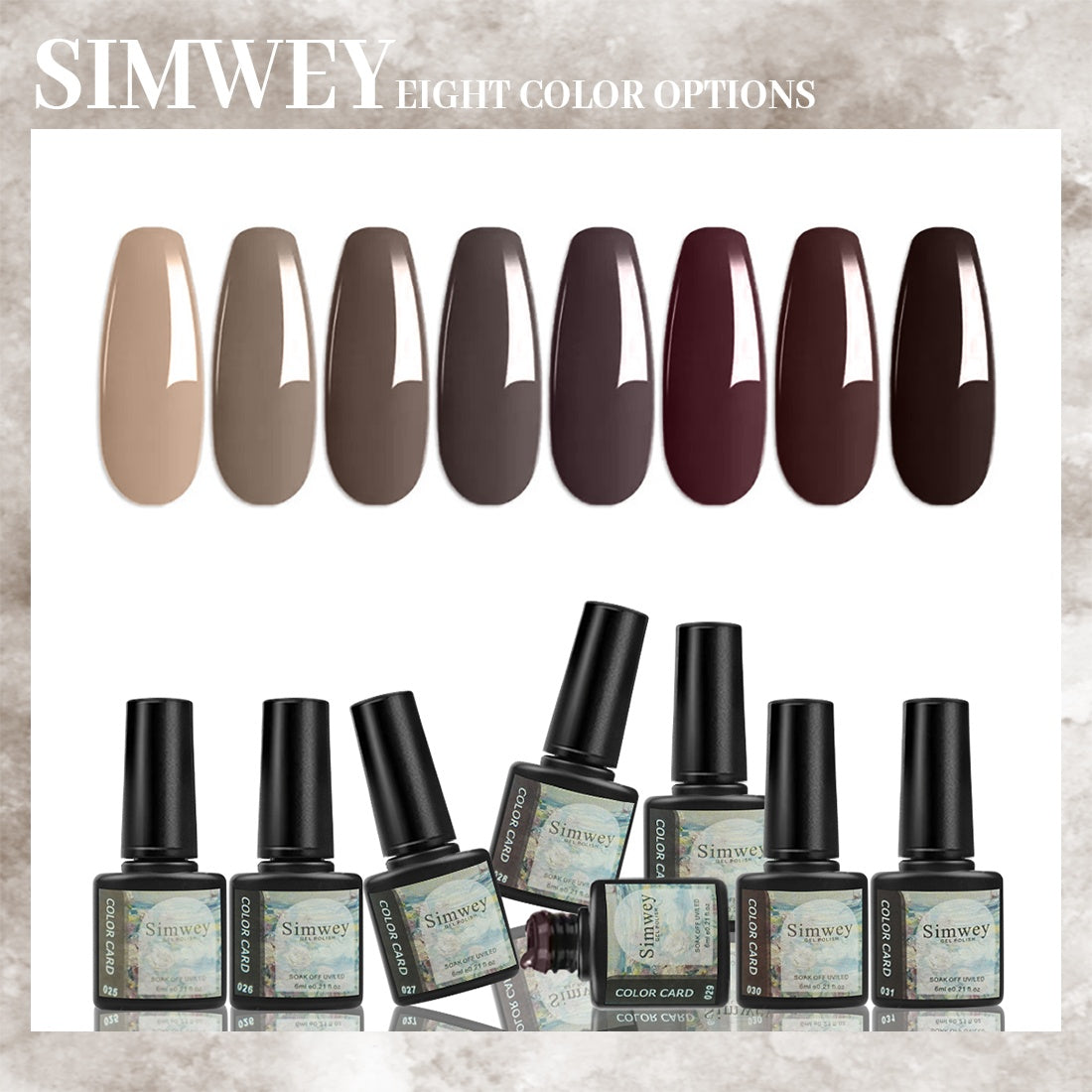 JMT-309962 8-Piece Gel Nail Polish Set for Creative Nail Art Applications