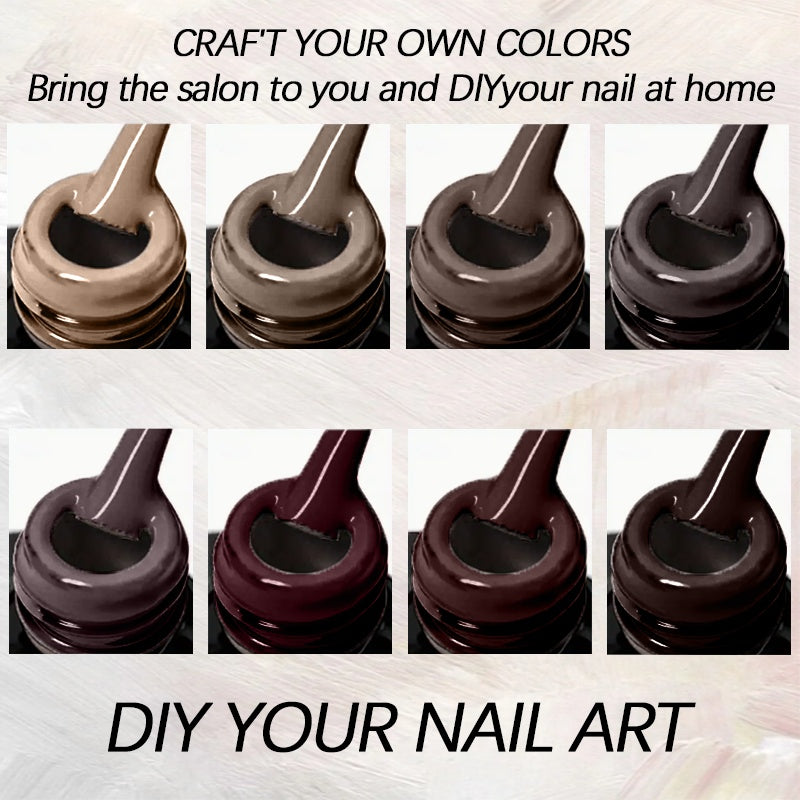 JMT-309962 8-Piece Gel Nail Polish Set for Creative Nail Art Applications