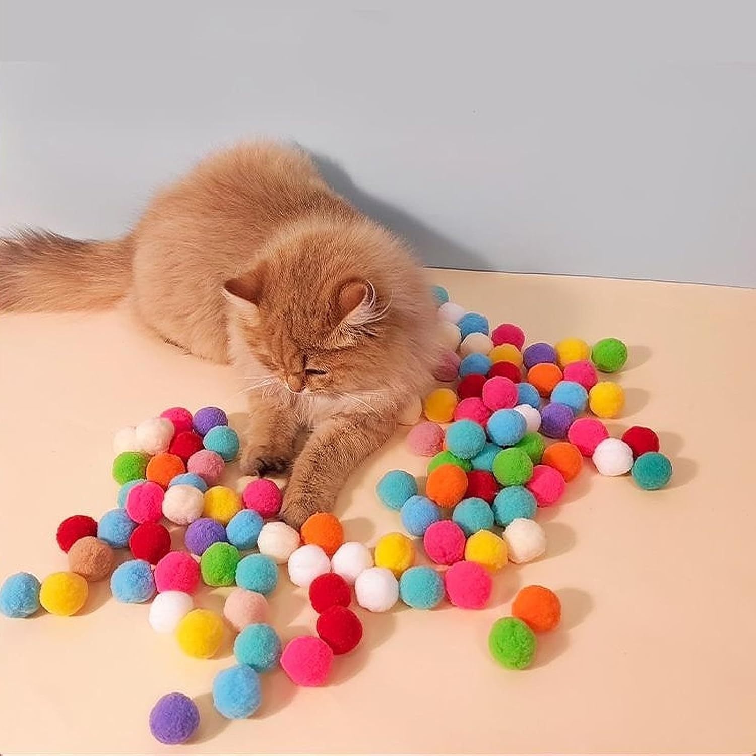 JMT-309962 Interactive Cat Toy Launcher with 20 Plush Balls for Engaging Indoor Play