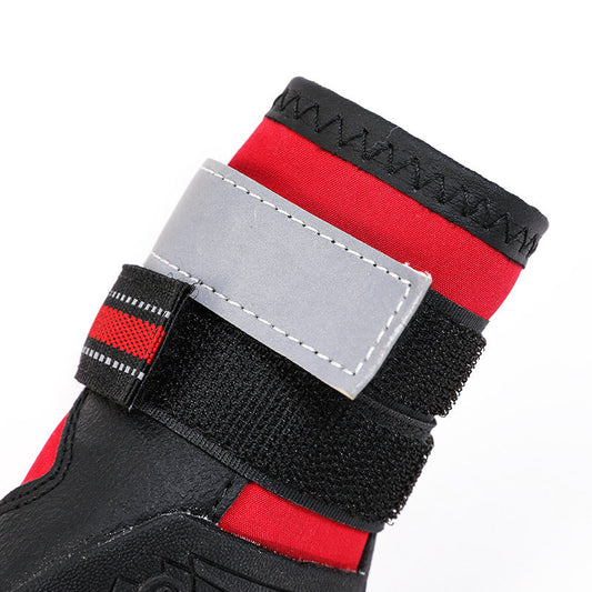 JMT-310282 Reflective Waterproof Dog Shoes with Stretch Fabric and Rubber Sole
