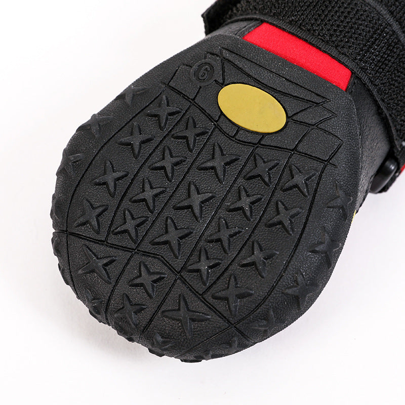 JMT-310282 Reflective Waterproof Dog Shoes with Stretch Fabric and Rubber Sole