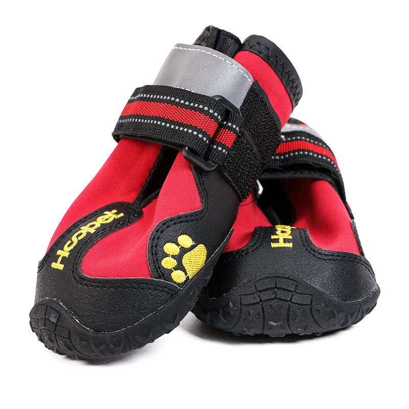 JMT-310282 Reflective Waterproof Dog Shoes with Stretch Fabric and Rubber Sole