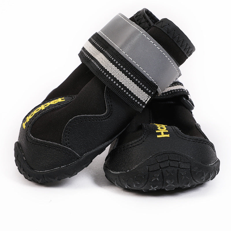 JMT-310282 Reflective Waterproof Dog Shoes with Stretch Fabric and Rubber Sole