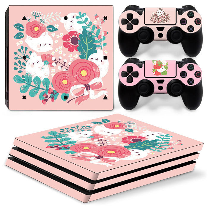 JMT-310282 Stylish Cartoon Vinyl Sticker for PS4 Pro Console and Controller - Scratch and Dust Protection