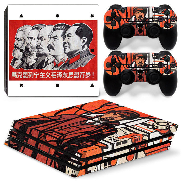 JMT-310282 Stylish Cartoon Vinyl Sticker for PS4 Pro Console and Controller - Scratch and Dust Protection