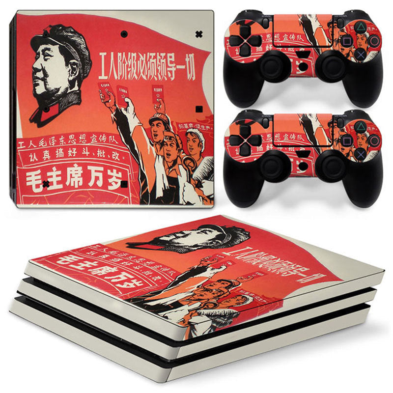 JMT-310282 Stylish Cartoon Vinyl Sticker for PS4 Pro Console and Controller - Scratch and Dust Protection