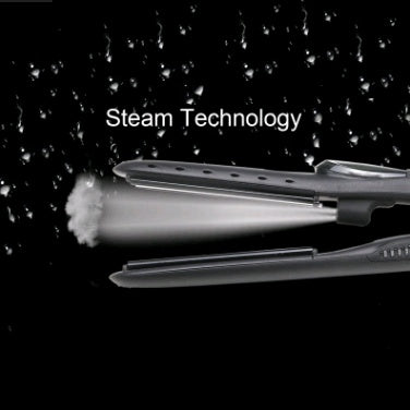 JMT-310794 Tourmaline Ceramic Steam Hair Straightener with Dual-Use Atomizing Feature for Wet and Dry Hair