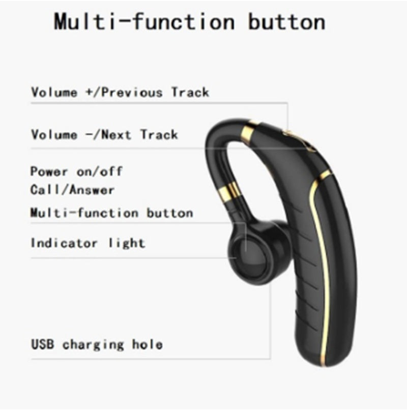 JMT-310794 Wireless Bluetooth Headset with Long Standby, Stereo Sound, Voice Control, and Dual Ear Connectivity