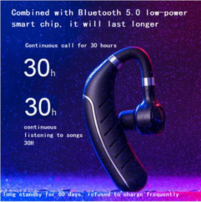 JMT-310794 Wireless Bluetooth Headset with Long Standby, Stereo Sound, Voice Control, and Dual Ear Connectivity