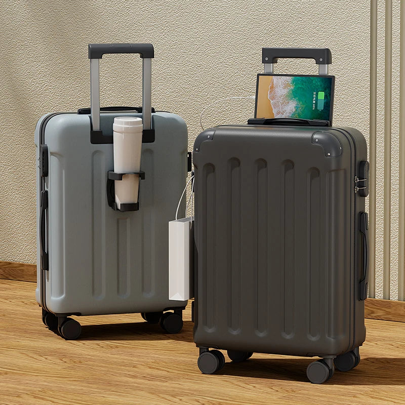 JMT-310858 Unisex Travel Luggage Set - 4-Piece Durable ABS and PP Carry-On Suitcase Collection