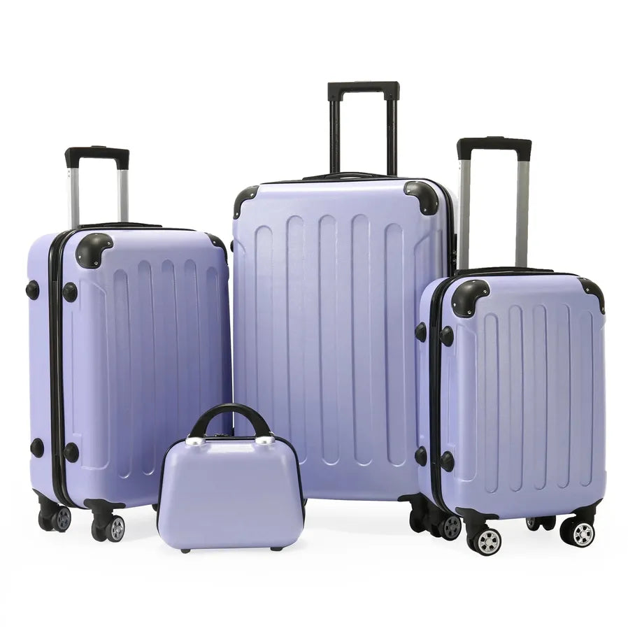 JMT-310858 Unisex Travel Luggage Set - 4-Piece Durable ABS and PP Carry-On Suitcase Collection