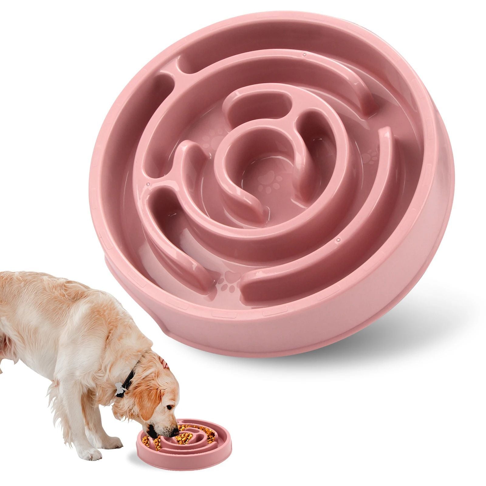 JMT-310986 Maze Slow Feeder Bowl for Dogs and Cats - Non-Slip, Anti-Gulping Design in Macaron Colors