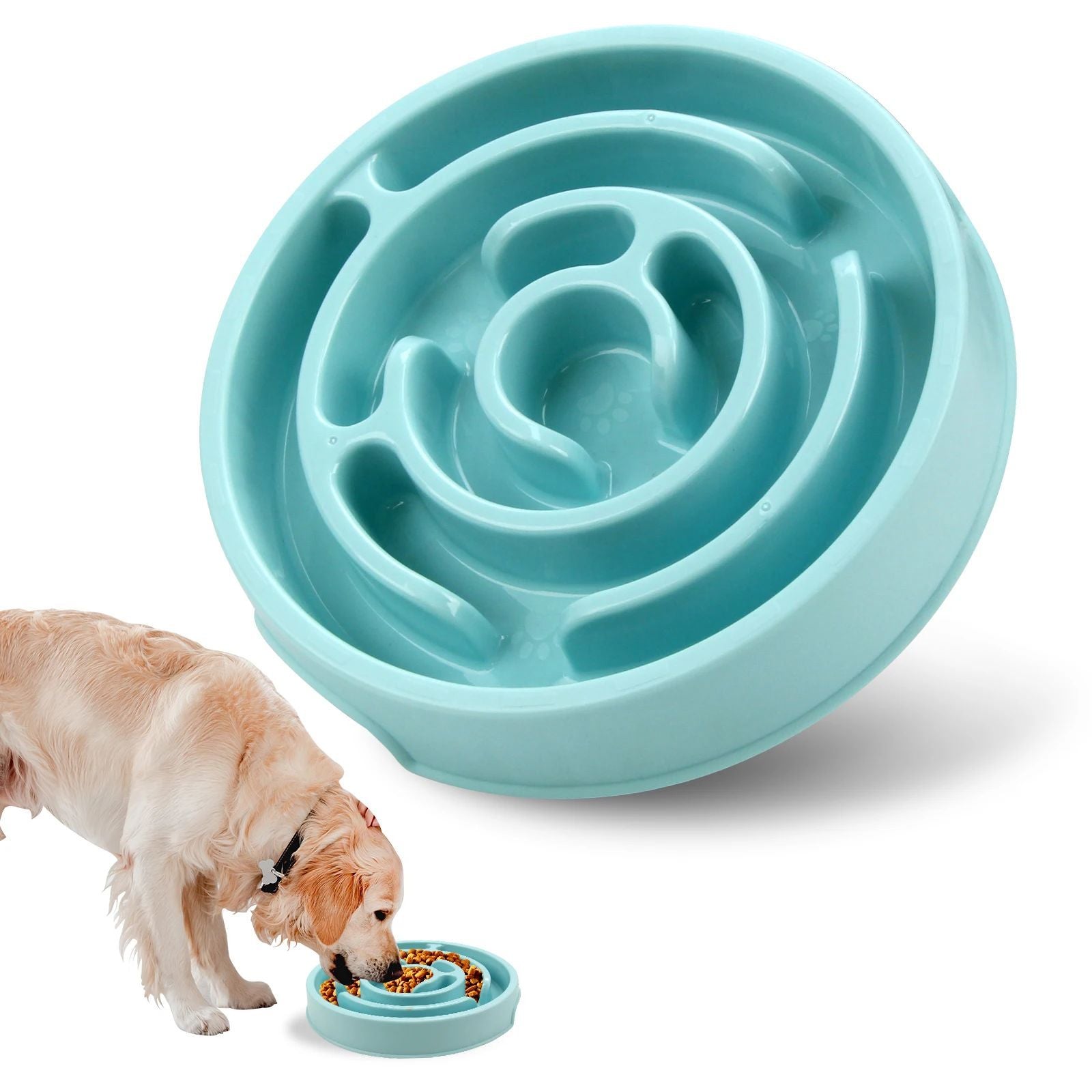 JMT-310986 Maze Slow Feeder Bowl for Dogs and Cats - Non-Slip, Anti-Gulping Design in Macaron Colors