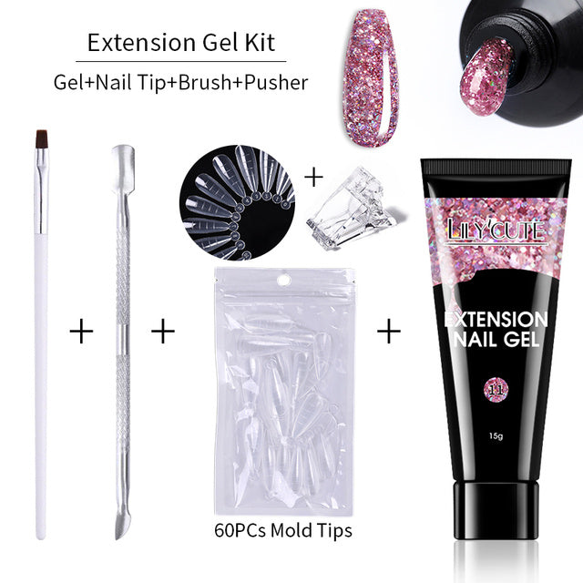 JMT-311114 Nail Extension Gel Kit - 15ml with UV/LED Curing for Durable Nails