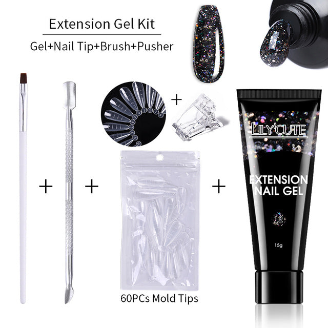 JMT-311114 Nail Extension Gel Kit - 15ml with UV/LED Curing for Durable Nails