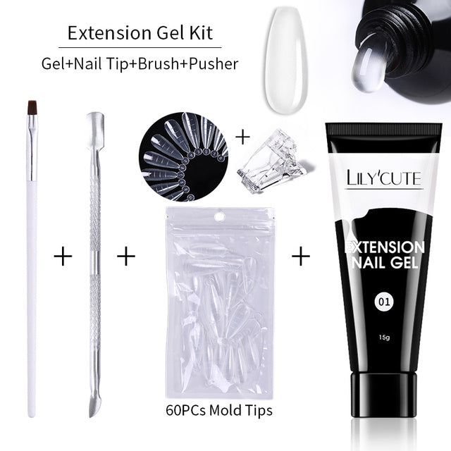 JMT-311114 Nail Extension Gel Kit - 15ml with UV/LED Curing for Durable Nails